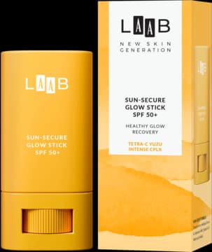 LAAB Healthy Glow Recovery sztyft do twarzy, przeciwsłoneczny, SPF 50+, Tetra-C Yuzu