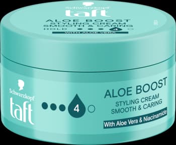 Aloe Boost krem do stylizacji włosów, z nawilżającym aloesem i wzmacniającym niacynamidem, poziom utrwalenia 4