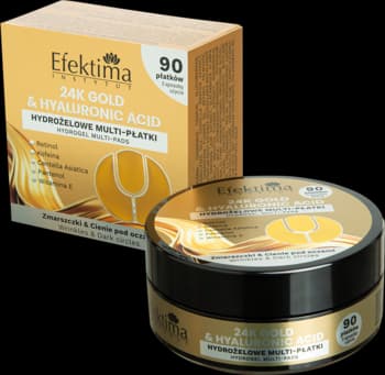 24K Gold & Hyaluronic Acid płatki do twarzy, hydrożelowe, wygładzająco-nawilżające