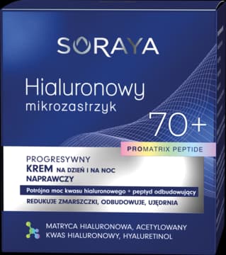 Hialuronowy Mikrozastrzyk krem do twarzy, naprawczy, 70+, na dzień i na noc