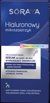 Hialuronowy Mikrozastrzyk serum do twarzy, progresywne, wypełniające zmarszczki, na dzień i na noc