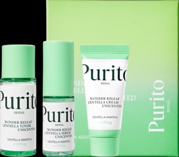 Wonder Releaf Centella zestaw mini kosmetyków, toner do twarzy + serum do twarzy + krem do twarzy