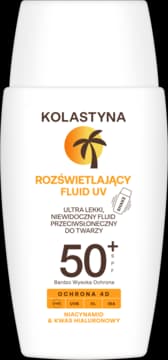 fluid do twarzy, rozświetlający, SPF 50+