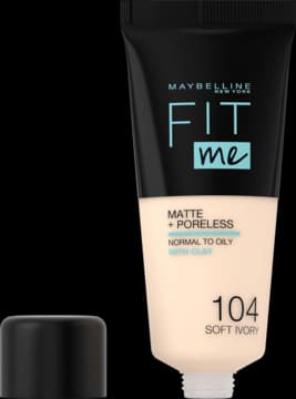 Fit Me Matte + Poreless podkład do twarzy, matujący, nr 104 Soft Ivory