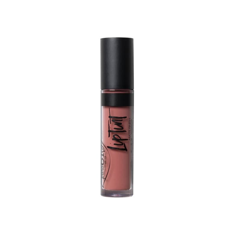 Trwała pomadka w płynie puroBIO LipTint – matowe wykończenie i długotrwały kolor ust