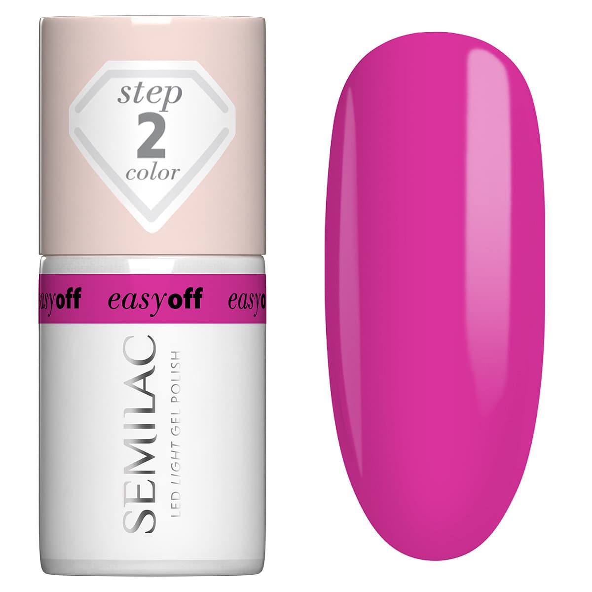 Easy Off Led Light, utwardzany lakier do paznokci do usunięcia zmywaczem, L16 Magent Crush