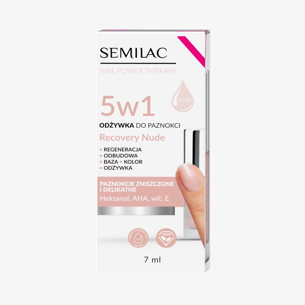 Nail Power Therapy odżywka do paznokci, 5w1, Recovery Nude