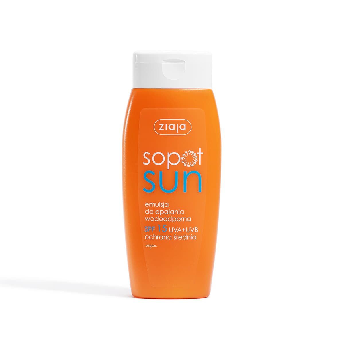 emulsja do opalania wodoodporna SPF 15 UVA + UVB ochrona średnia Ziaja