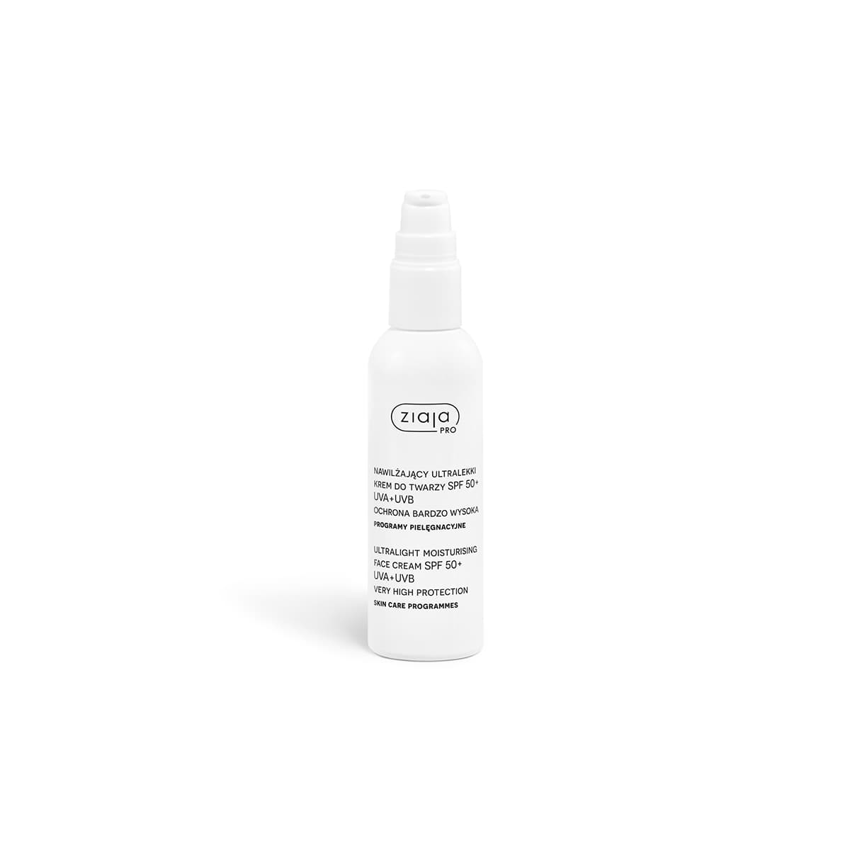 nawilżający ultralekki krem do twarzy spf 50+ uva+uvb ochrona bardzo wysoka Ziaja