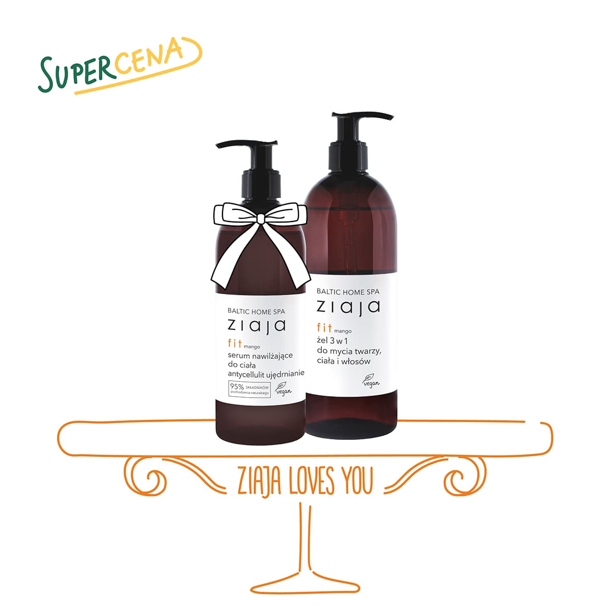 duet baltic home spa fit żel 3 w 1 do mycia twarzy, ciała i włosów + baltic home spa fit serum nawilżające do ciała Ziaja
