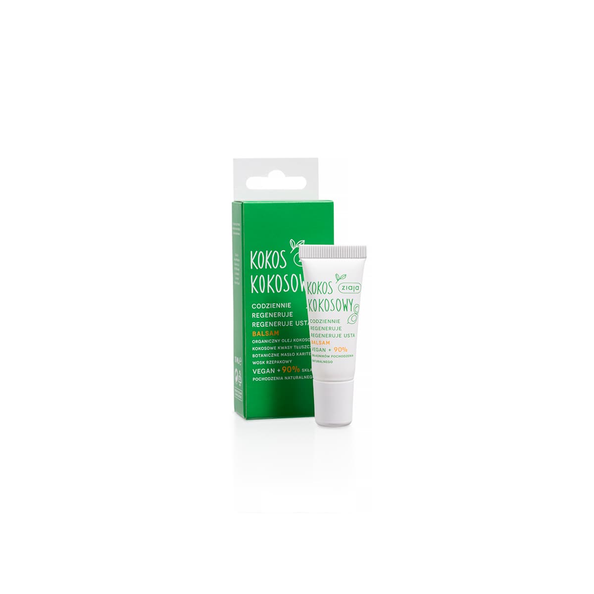 kokos-pomarańcza regenerujący balsam do ust