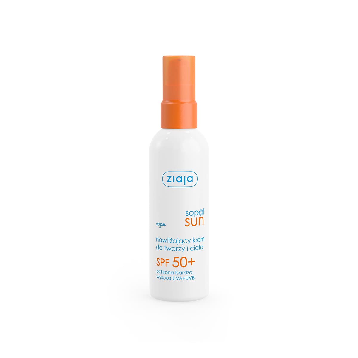 nawilżający krem do twarzy i ciała SPF 50+ ochrona bardzo wysoka UVA+UVB Ziaja