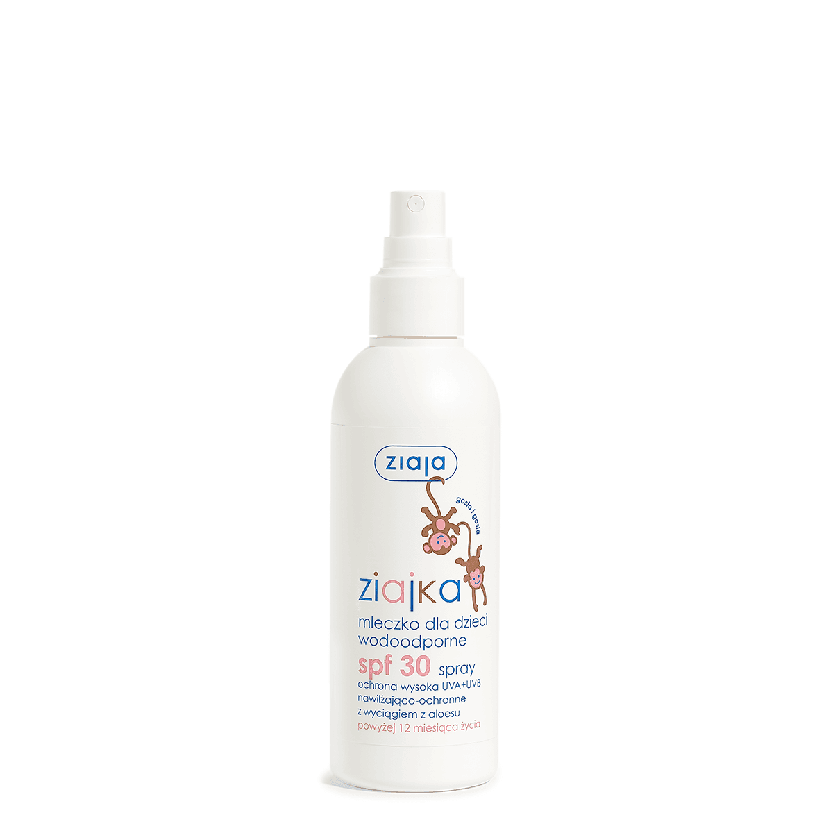 mleczko dla dzieci wodoodporne SPF 30 spray ochrona wysoka UVA+UVB Ziaja