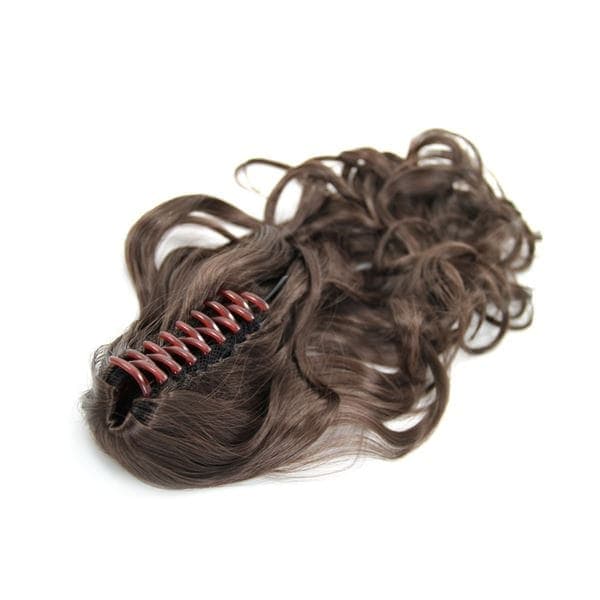 Fashiongirl Ponytail Kucyk na klamrze kręcony Ciemny brąz #4 50 cm Przedłużanie włosów 1 ct Brązowy