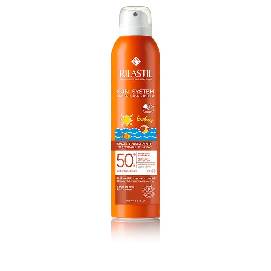 SUN SYSTEM SPF50+ BABY transparentny spray Ochrona przeciwsłoneczna dla dzieci