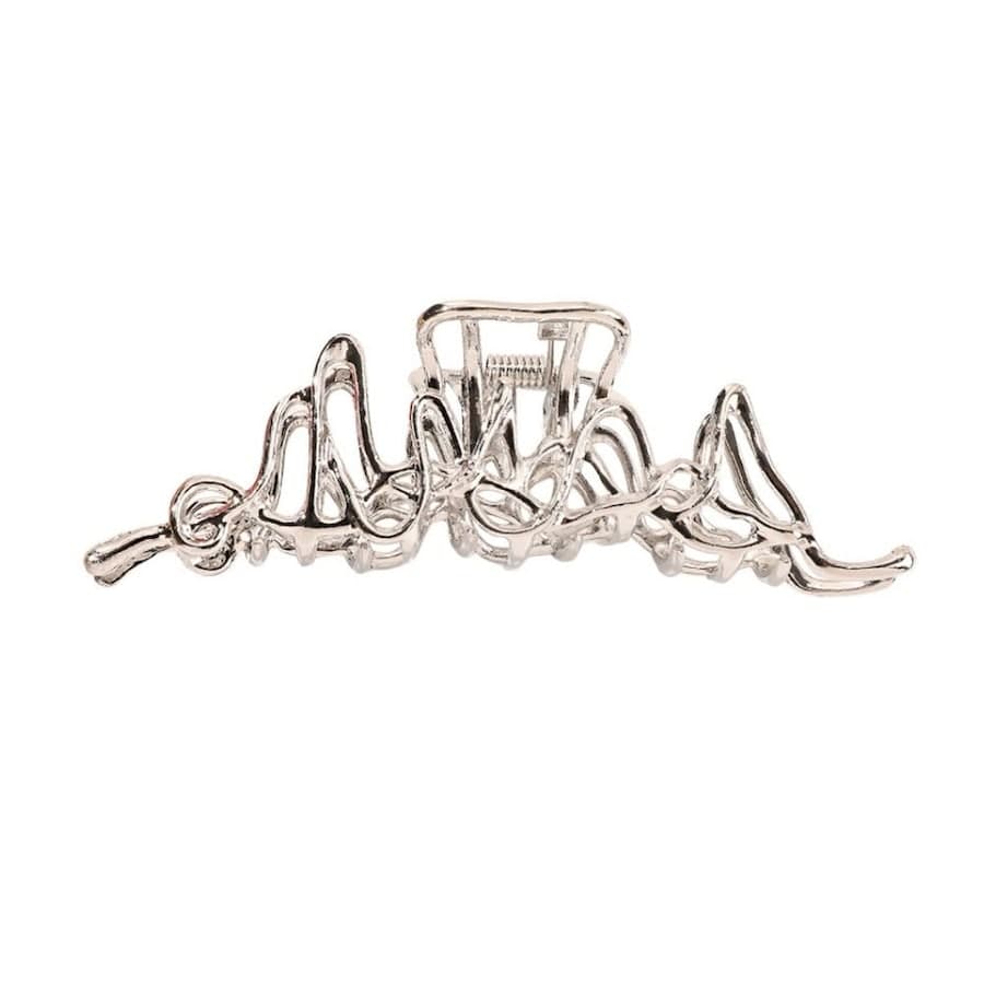 SOHO SOHO Asli Metal Hair Clip Metalowa Klamra do Włosów - Srebrna (12 cm) Klamry i spinki do włosów 1 ct Srebrny Damski