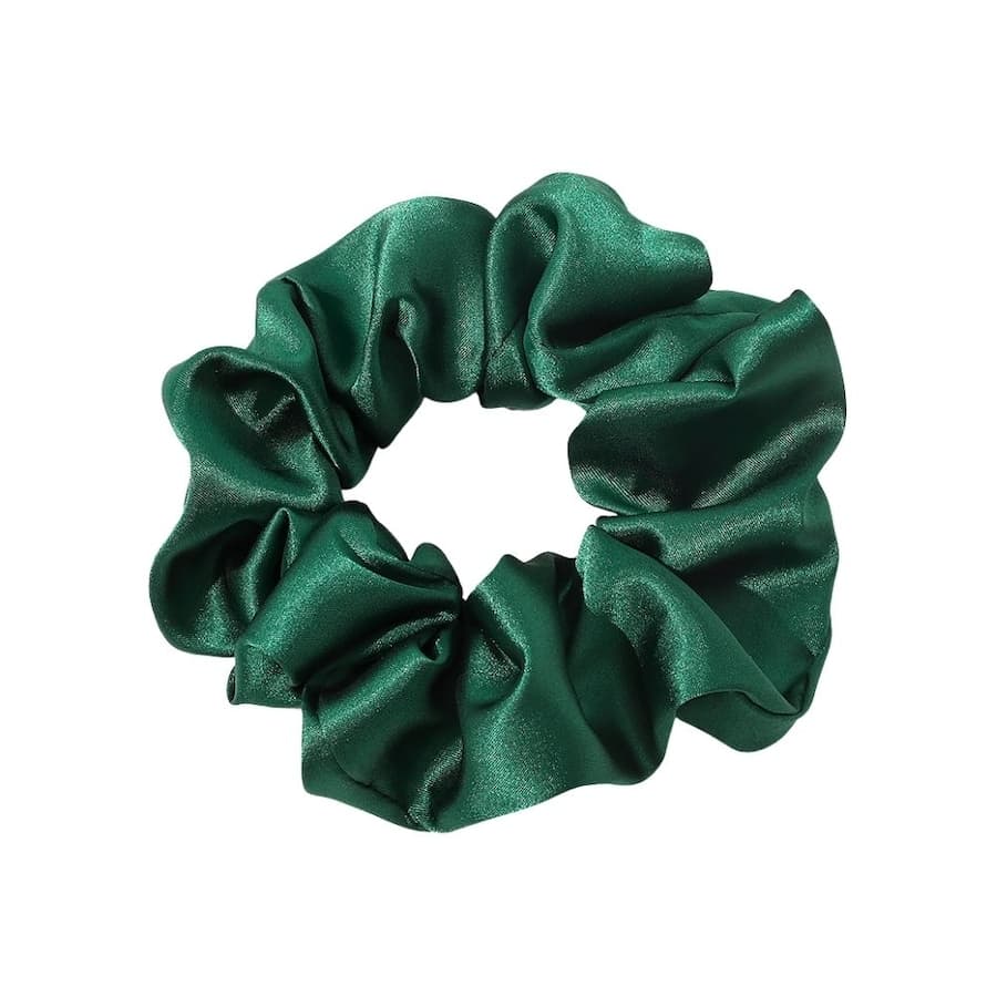 SOHO SOHO Satynowa Gumka do Włosów Scrunchie - Ciemnozielona Gumki do włosów 1 ct Morski Damski