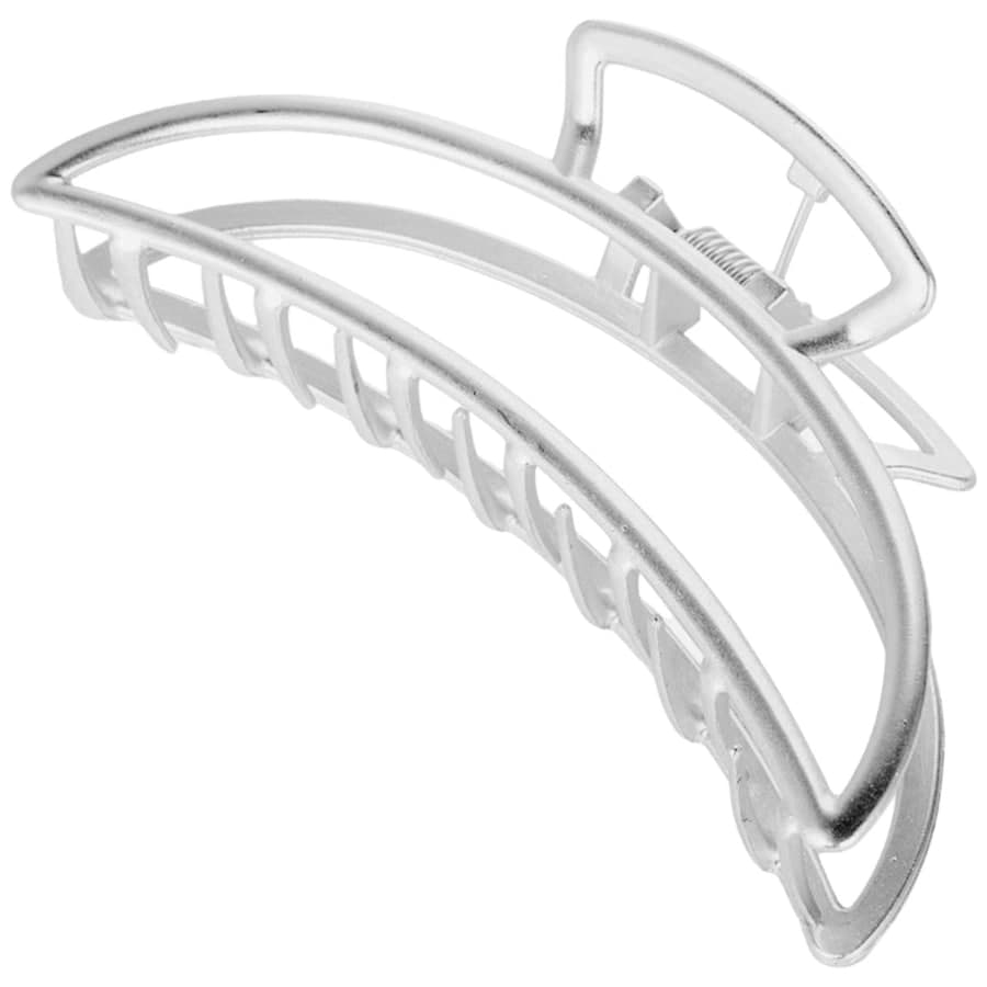 SOHO SOHO® Barette Duża metalowa spinka do włosów - Srebrna Klamry i spinki do włosów 1 ct Srebrny Damski