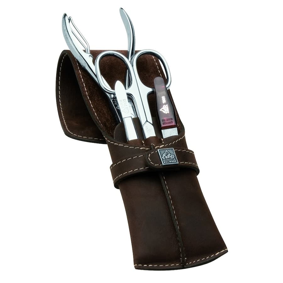Maniküre Set Taschen-Etui mit Stecklasche Serie Mountain Bear, braun, 4-tlg. Kuferki do makijażu 1 ct