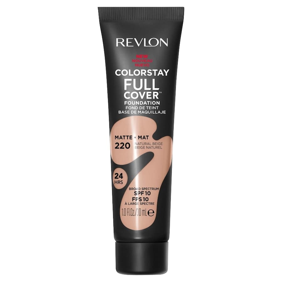 ColorStay™ Revlon ColorStay Full Cover Long Lasting Matte Foundation, lekki podkład do twarzy odporny na wysoką temperaturę i pot, 390 Early Ta