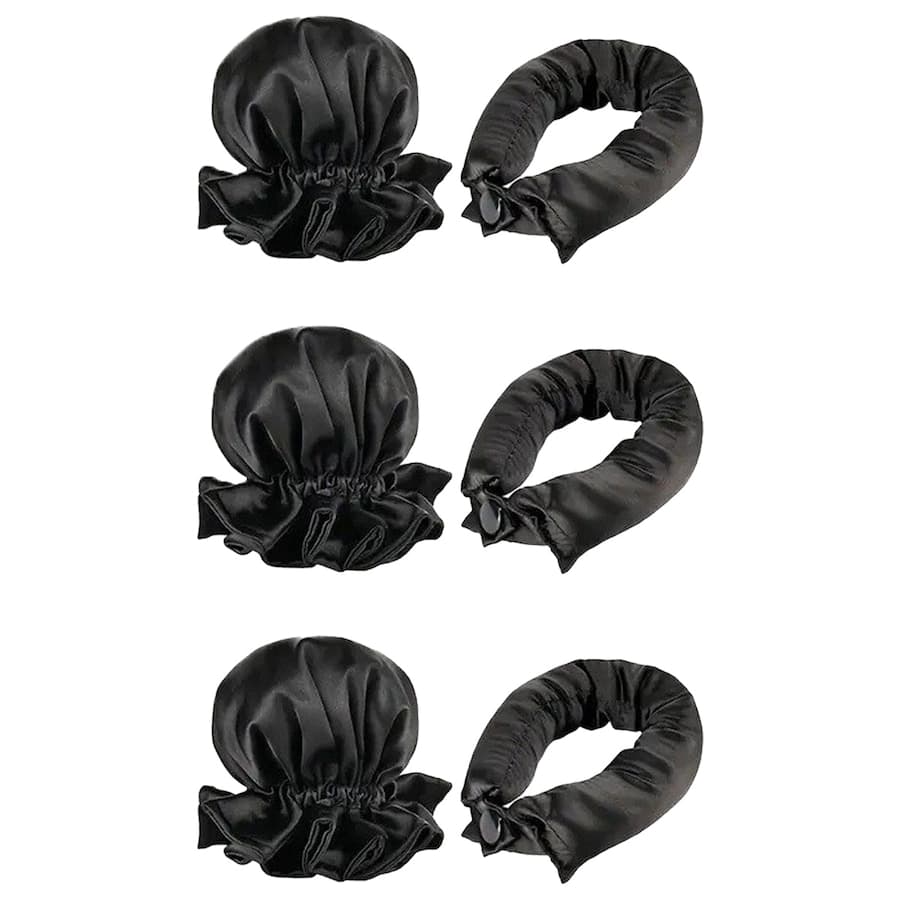 SOHO Flexi Rod Buns Wałki do włosów bez użycia ciepła 6 ct Czarny Damski