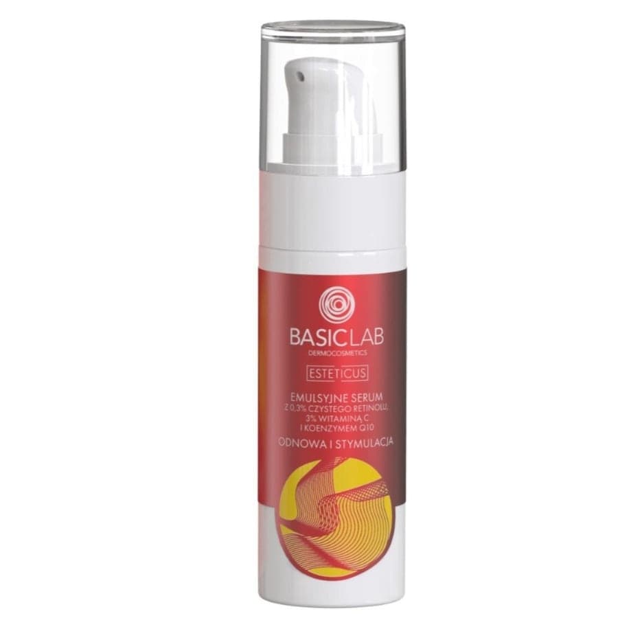 BasicLab Esteticus emulsyjne serum do twarzy z 0,3% czystego retinolu na noc