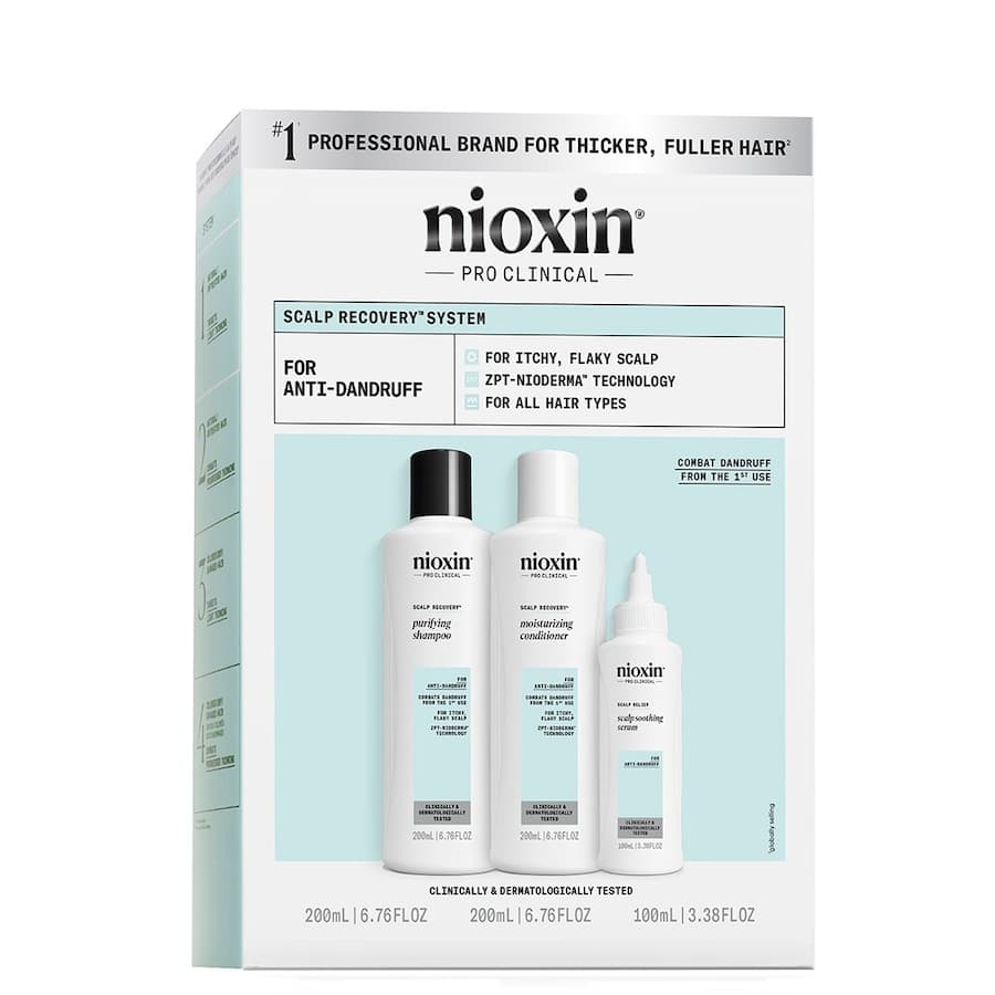 Nioxin Scalp Recovery system przeciwłupieżowy i do swędzącej skóry głowy, 200+200+ Zestawy do pielęgnacji włosów 1 ct