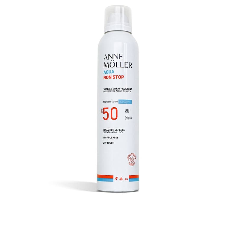 AQUA NON STOP wodoodporny i odporny na pot spray do ciała SPF50 Ochrona przeciwsłoneczna