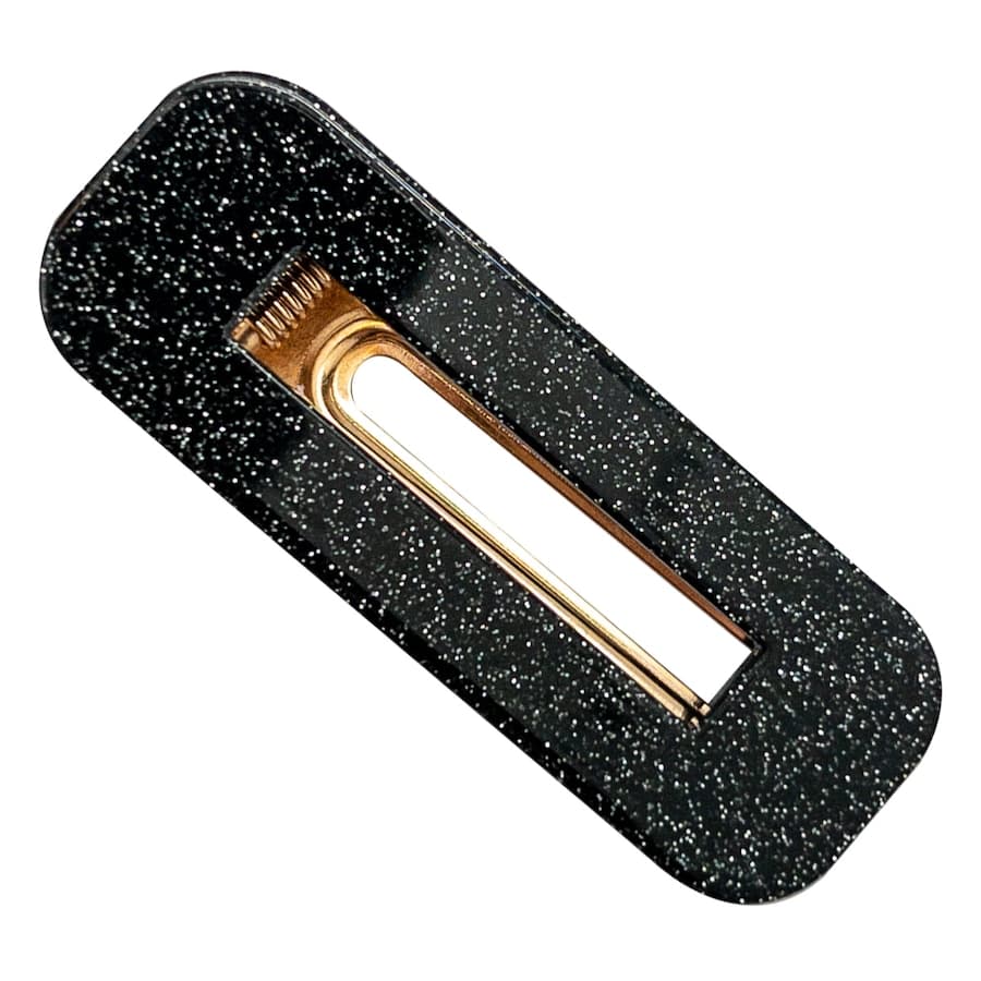 SOHO Mova Spinka do Włosów - Glitter Silver (6,5 cm) Klamry i spinki do włosów 1 ct Czarny Damski