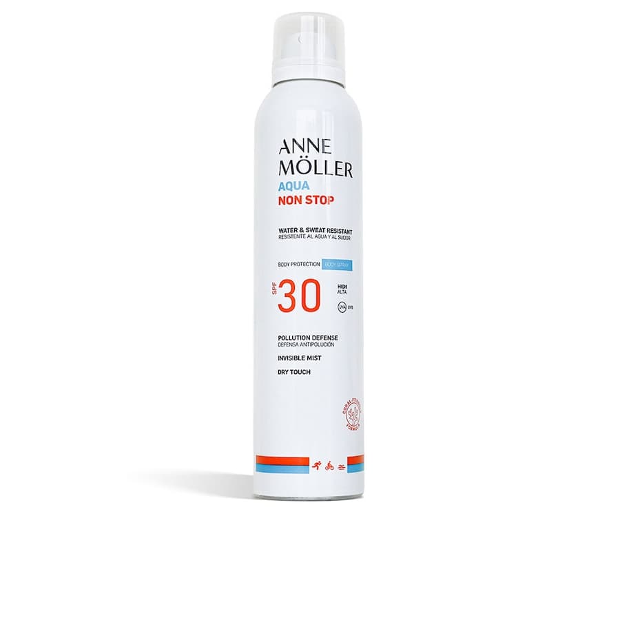 AQUA NON STOP wodoodporny i odporny na pot spray do ciała SPF30 Ochrona przeciwsłoneczna