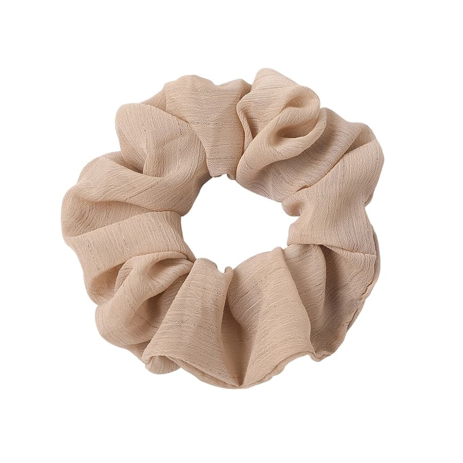 SOHO Jinn Scrunchie - Beżowa gumka do włosów z brokatem Gumki do włosów 1 ct Nude Damski
