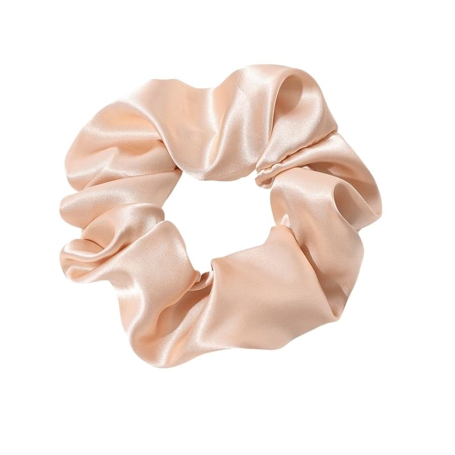 SOHO SOHO Satynowa Gumka do Włosów Scrunchie - Ciemnozielona Gumki do włosów 1 ct Nude Damski