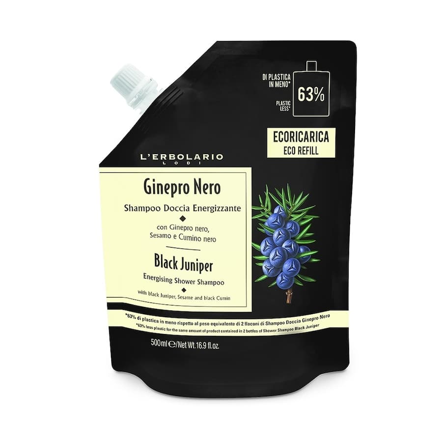 Ginepro Nero ECO Refill energetyzujący szampon/żel pod prysznic Żele pod prysznic