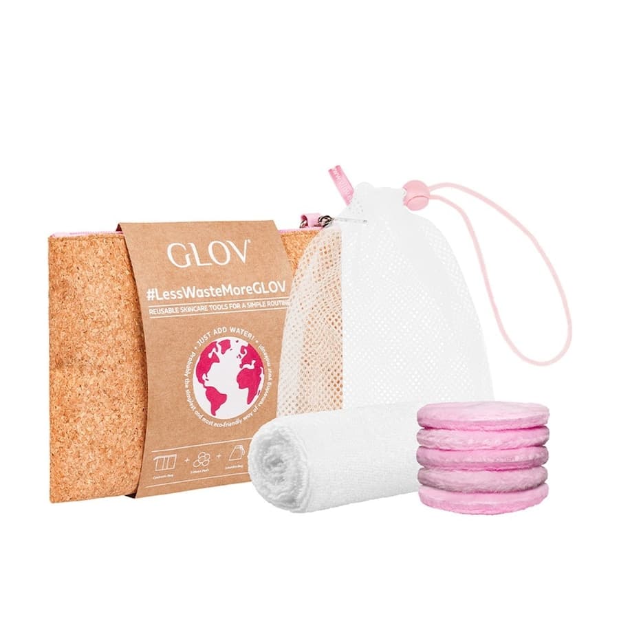 Less Waste More GLOV — zestaw płatków i ręcznika do twarzy