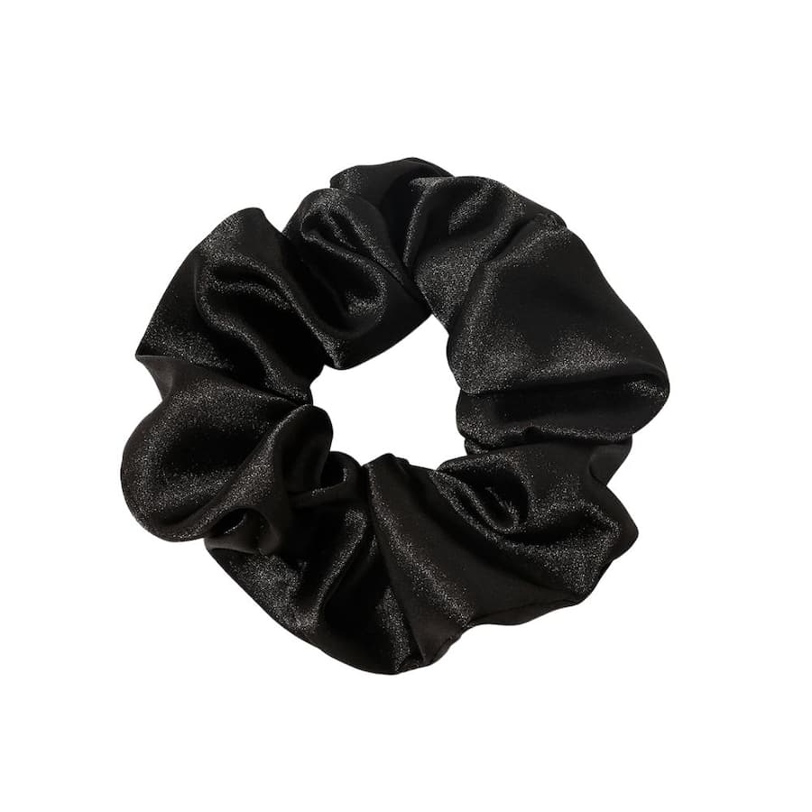 SOHO SOHO Satynowa Gumka do Włosów Scrunchie - Ciemnozielona Gumki do włosów 1 ct Czarny Damski