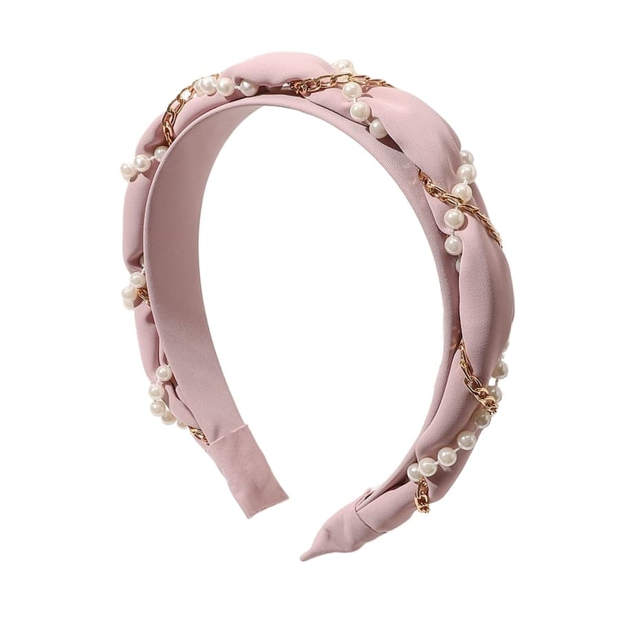 Chris Rubin Kiko Opaska do włosów - Soft Pink Opaski do włosów 1 ct Srebrny Damski