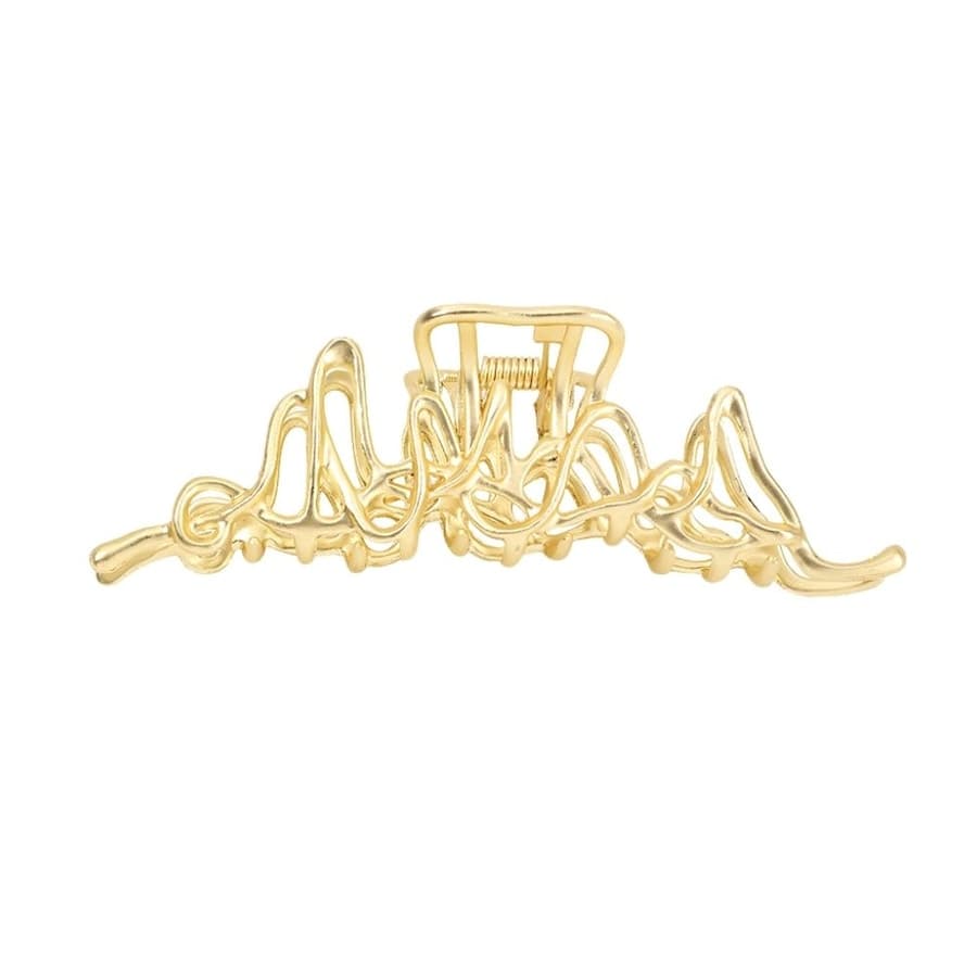 SOHO SOHO Asli Metal Hair Clip Metalowa Klamra do Włosów - Srebrna (12 cm) Klamry i spinki do włosów 1 ct Jasnobrązowy Damski