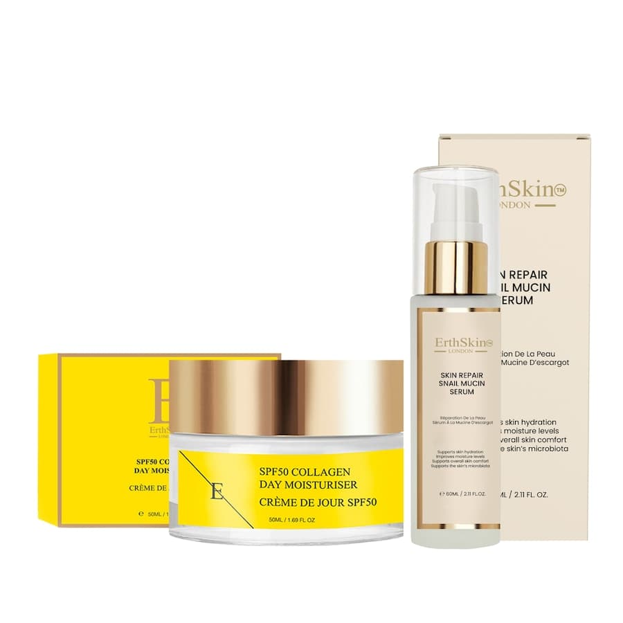 Serum ze śluzem ślimaka do naprawy skóry + krem na dzień z kolagenem SPF 50 Zestawy do pielęgnacji twarzy 1 ct