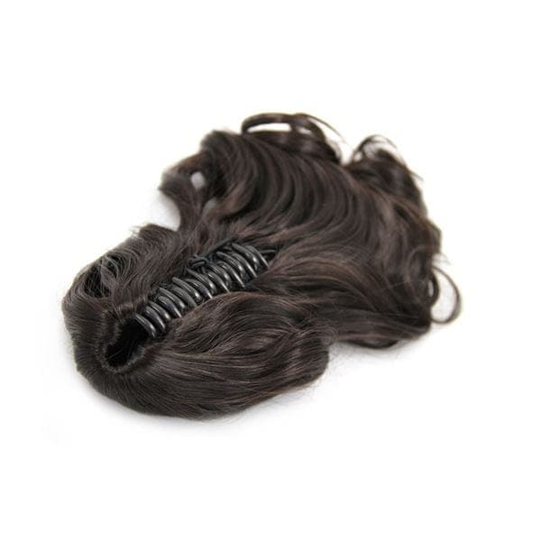 Fashiongirl Ponytail Doczepiany Kucyk na Klamrze Kręcony Ciemny Brąz #2 (50 cm) Przedłużanie włosów 1 ct Czarny