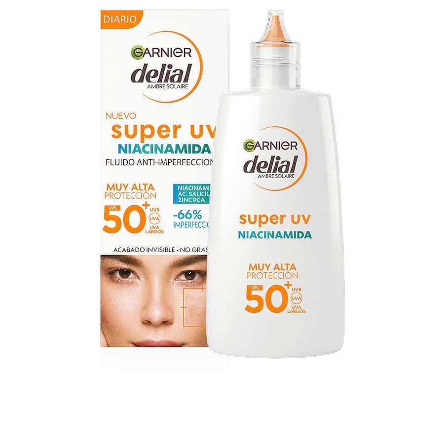 DELIAL SUPER UV niacynamid przeciw niedoskonałościom SPF50+ Ochrona przeciwsłoneczna Damski