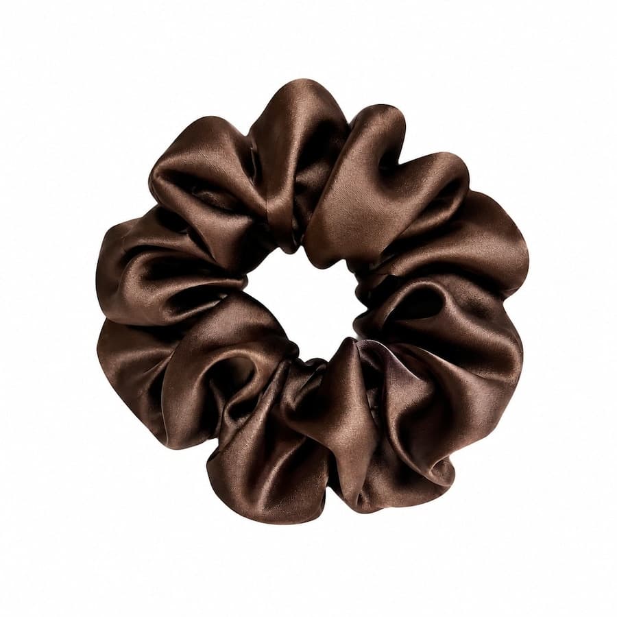 CHOCOLATE BROWN - Duża jedwabna Opaski do włosów 1 ct