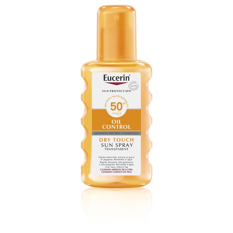 OCHRONA PRZED SŁOŃCEM, suchy w dotyku, przezroczysty spray SPF50+ Ochrona przeciwsłoneczna