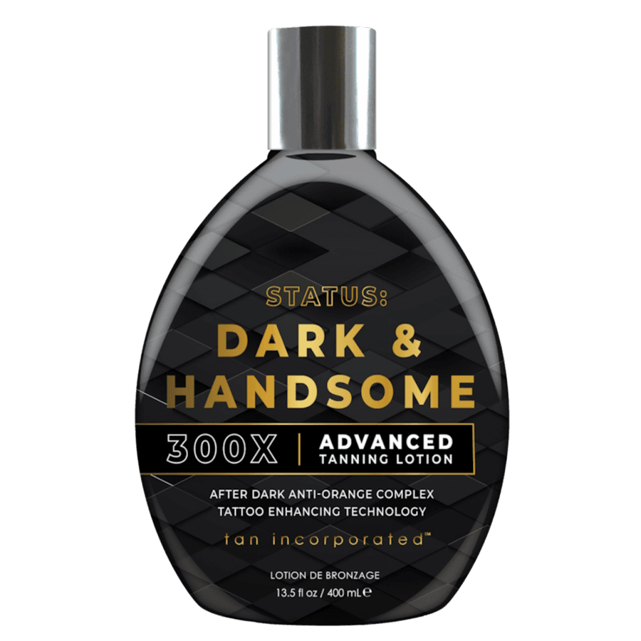 Status Dark & Handsome bronzer do opalania przeciwdziała ciepłym tonom Samoopalacze