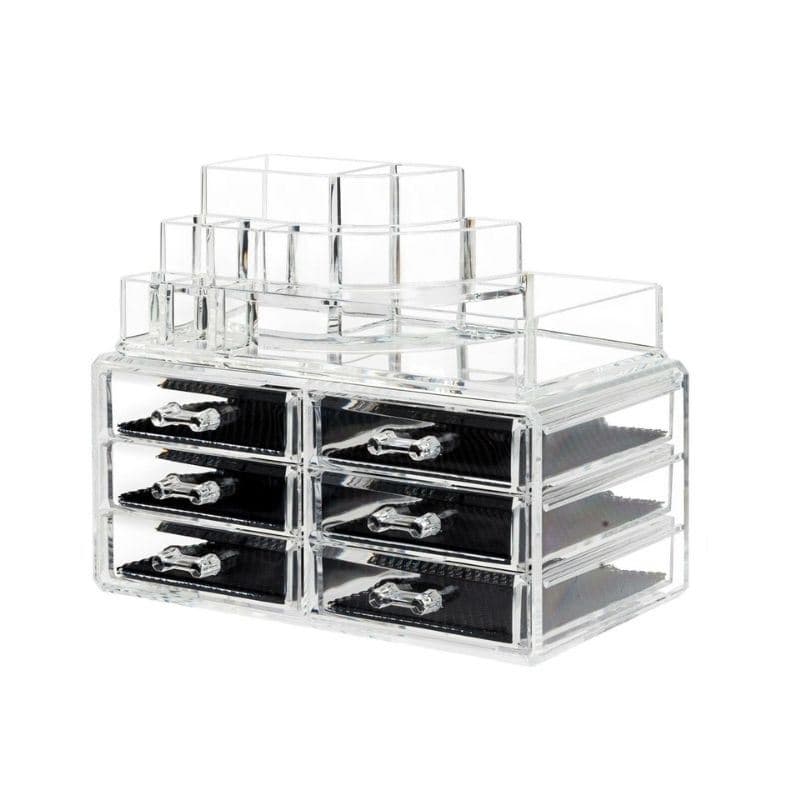 UNIQ Organizer na Kosmetyki z 6 Szufladami Przezroczysty SF-1158 Kuferki do makijażu 1 ct