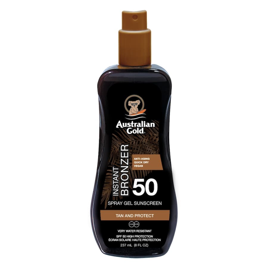 SPF 50 Spray Gel with Bronzer - Żel w sprayu do opalania z bronzerem Ochrona przeciwsłoneczna