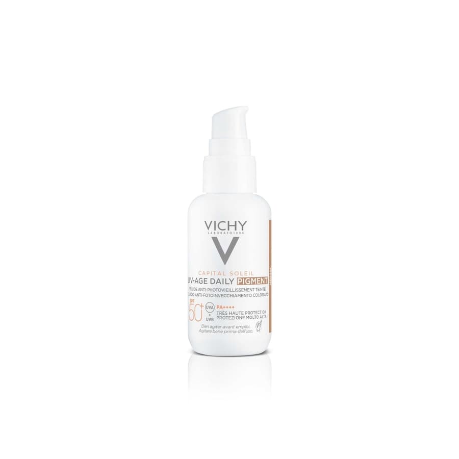 Capital Soleil Fluide Solaire Anti-Photoviellissement Teinte Medium SPF50+ UV-AGE na dzień Ochrona przeciwsłoneczna
