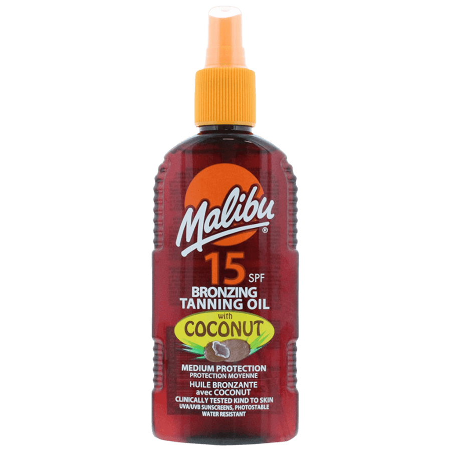Bronzing Oil SPF 15 z kokosem suchy olejek i złocista opalenizna Ochrona włosów przed słońcem