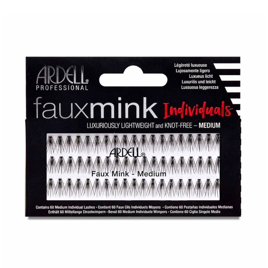 FAUX MINK pojedyncze czarne rzęsy Sztuczne rzęsy 60 ct