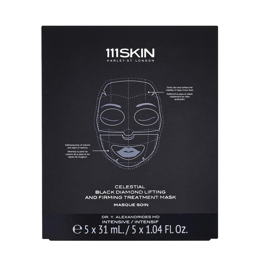 Celestial Black Diamond Lifting And Firming Treatment Mask (Box Of 5) Maseczki przeciwzmarszczkowe