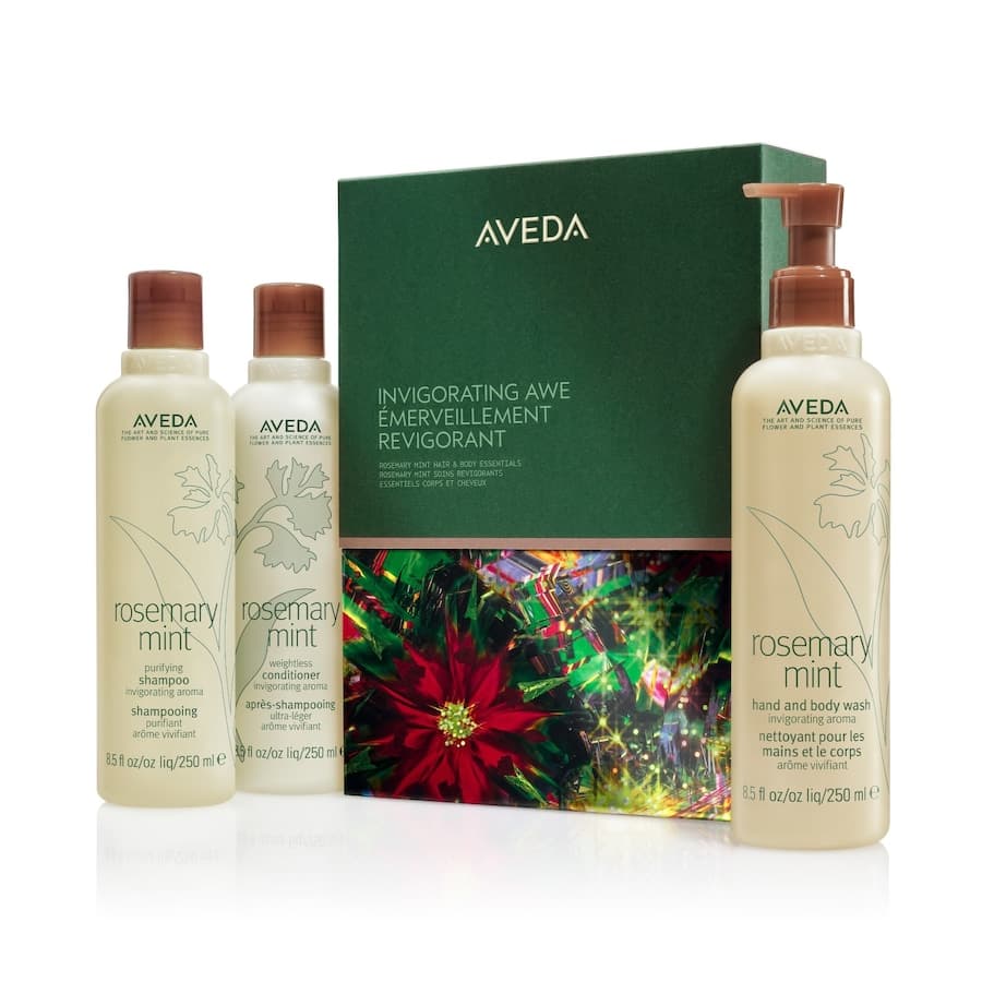 Rosemary Mint Invigorating Awe Hair & Body Essentials Gift Set Zestawy do pielęgnacji włosów 1 ct